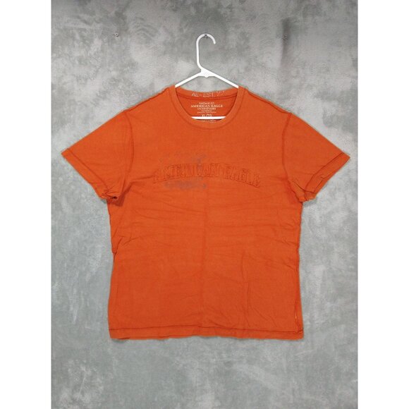 American Eagle Shirt Mens XL Orange Short Sleeve Embroidered Logo Vintage Fit - Picture 1 of 7